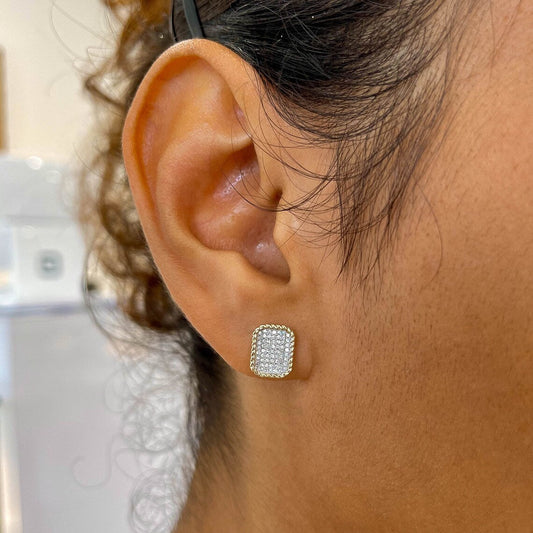0.37 TCW Round Moissanite Diamond Stud Earrings - farrellouise