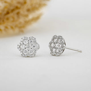 1.22 TCW Round Moissanite Diamond Stud Earrings - farrellouise