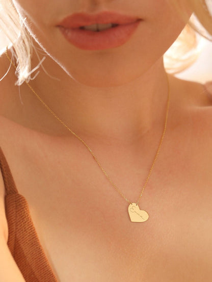 Personalized Heart Shaped Necklace for Her - farrellouise