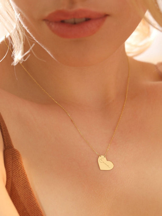 Personalized Heart Shaped Necklace for Her - farrellouise
