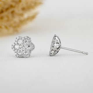 1.22 TCW Round Moissanite Diamond Stud Earrings - farrellouise