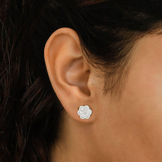 1.22 TCW Round Moissanite Diamond Stud Earrings - farrellouise