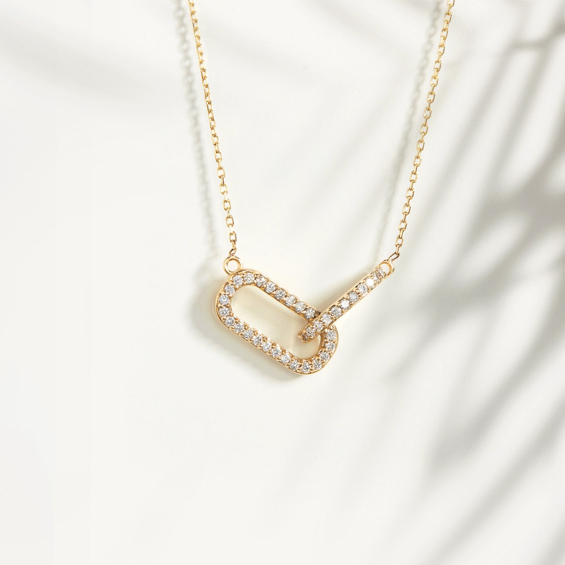 0.22 TCW Round Moissanite Diamond Unity Necklace - farrellouise