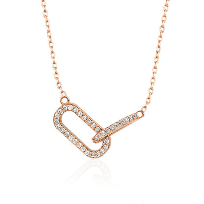 0.22 TCW Round Moissanite Diamond Unity Necklace - farrellouise