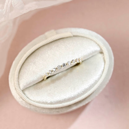 0.28 TCW Round Moissanite Minimalist Wedding Band - farrellouise