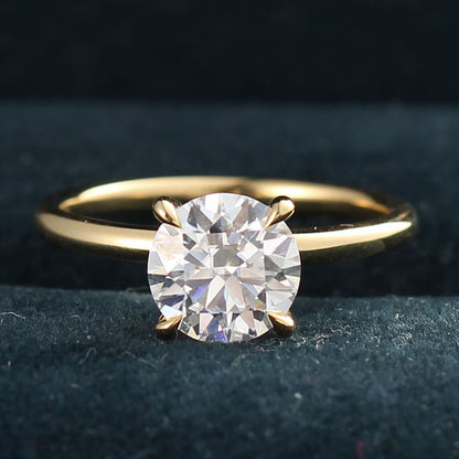 2.0 CT Round Moissanite Solitaire Engagement Ring - farrellouise