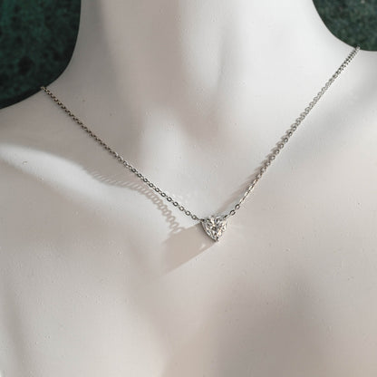 1.0 CT Trillion Moissanite Diamond Solitaire Necklace - farrellouise