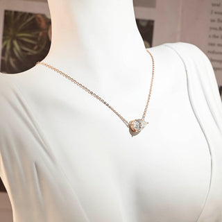 3.0 CT Pear Moissanite Diamond Solitaire Necklace - farrellouise
