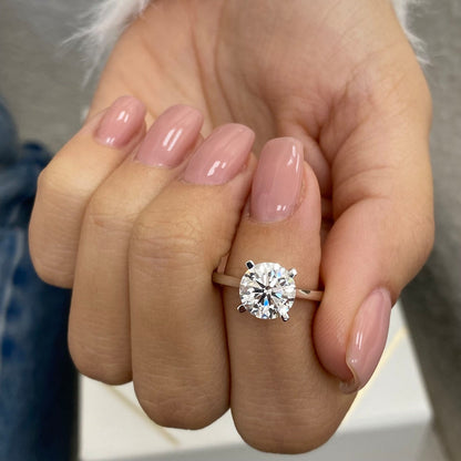 2.0 CT Round Moissanite Solitaire Engagement Ring - farrellouise
