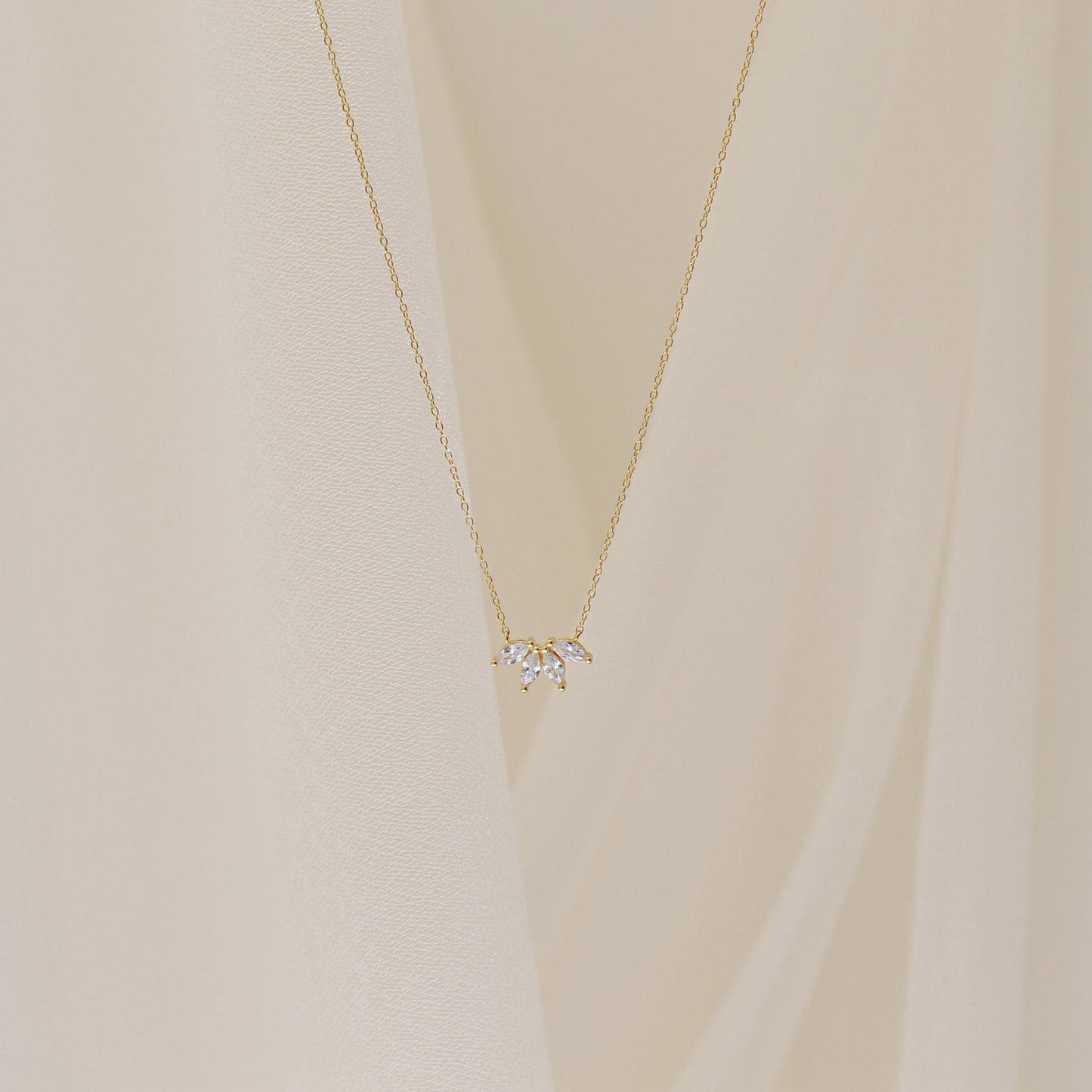 0.20 TCW Marquise Moissanite Minimalsit Necklace - farrellouise