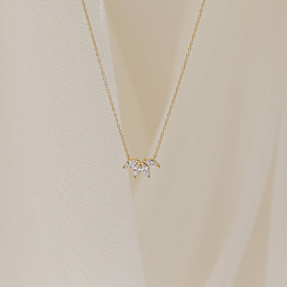 0.20 TCW Marquise Moissanite Minimalsit Necklace - farrellouise