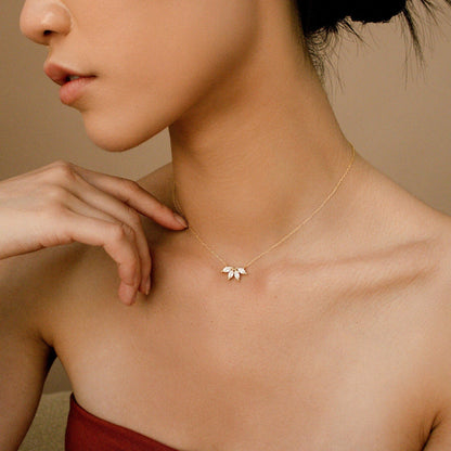 0.20 TCW Marquise Moissanite Minimalsit Necklace - farrellouise
