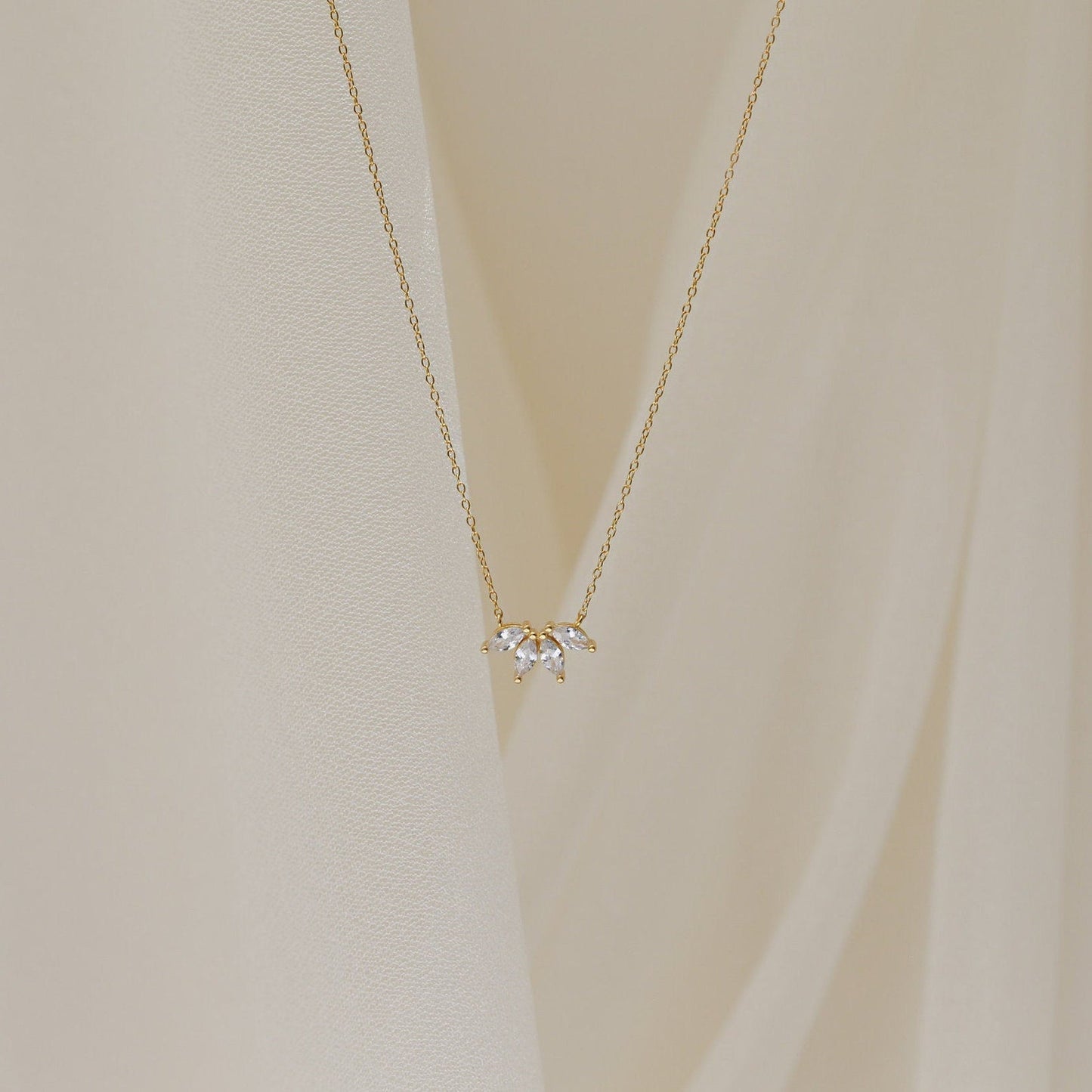 0.20 TCW Marquise Moissanite Minimalsit Necklace - farrellouise