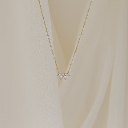 0.20 TCW Marquise Moissanite Minimalsit Necklace - farrellouise