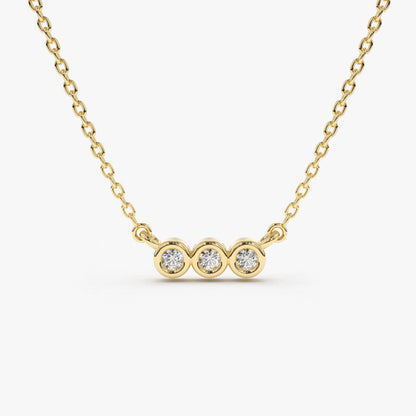 0.10 TCW Round Moissanite Bezel Necklace - farrellouise