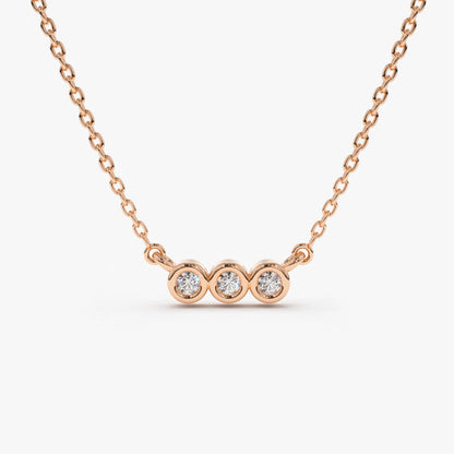0.10 TCW Round Moissanite Bezel Necklace - farrellouise