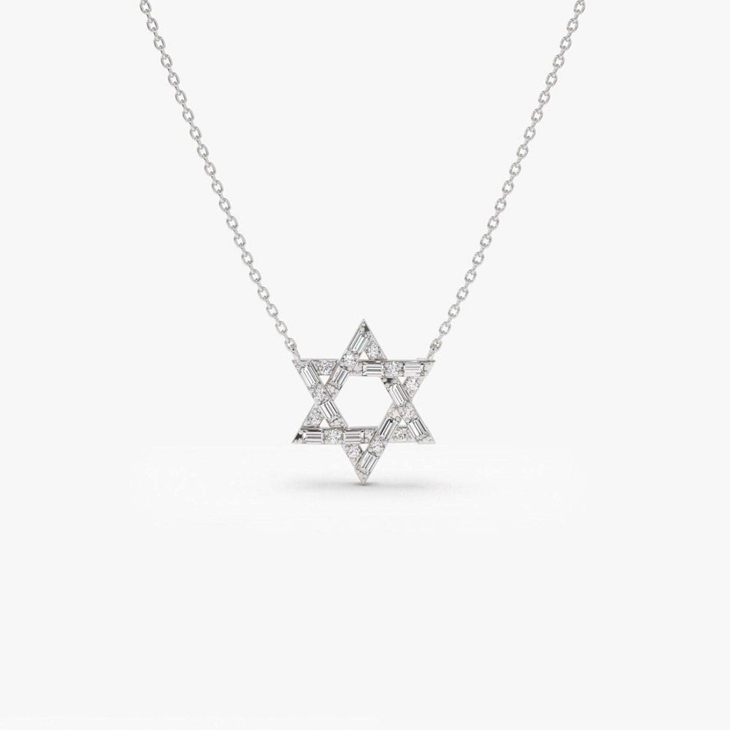 0.34 TCW Round Moissanite Star Necklace - farrellouise