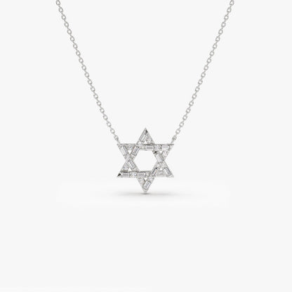 0.34 TCW Round Moissanite Star Necklace - farrellouise