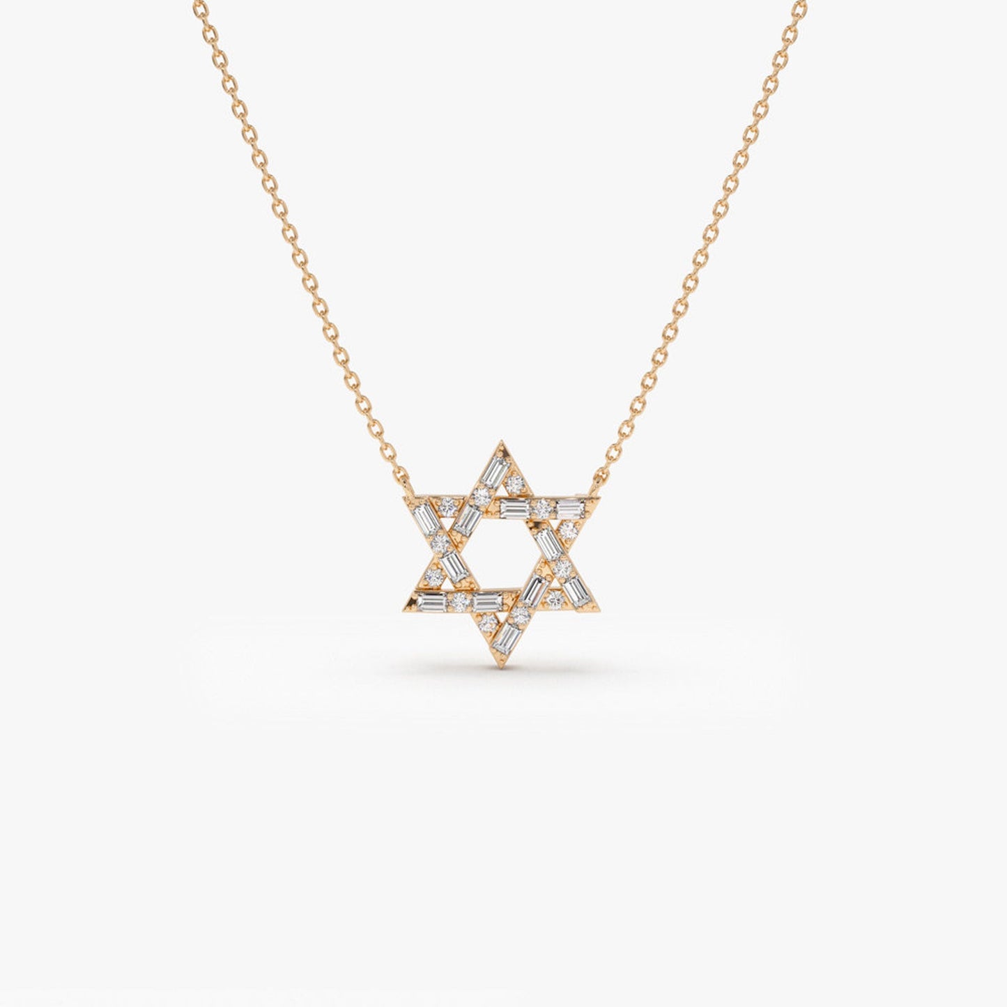0.34 TCW Round Moissanite Star Necklace - farrellouise