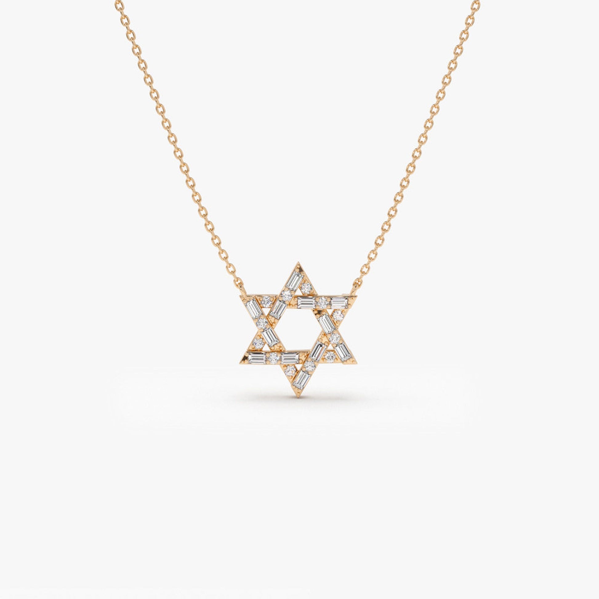 0.34 TCW Round Moissanite Star Necklace - farrellouise