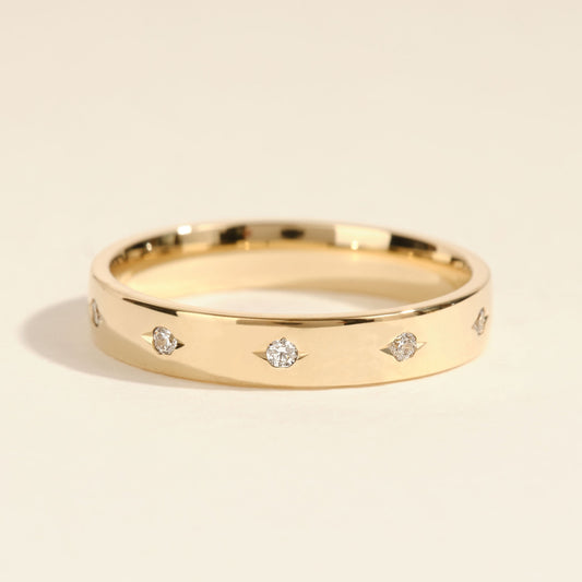 0.20 TCW Round Moissanite Flush Wedding Band Custom Listing for Sydney