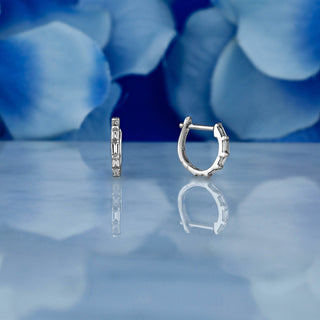 0.22 TCW Baguette Moissanite Diamond Hoop Earrings - farrellouise