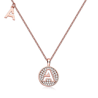 Customized "A" Letter Moissanite Diamond Necklace - farrellouise
