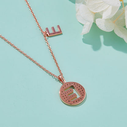Customized "E" Letter Moissanite Diamond Necklace - farrellouise