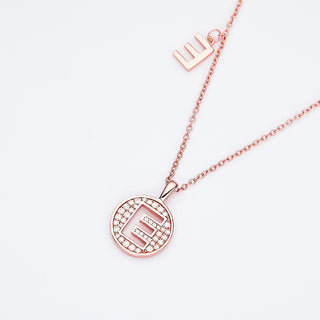Customized "E" Letter Moissanite Diamond Necklace - farrellouise