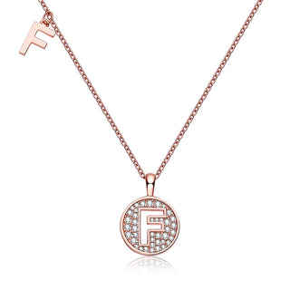 Customized "F" Letter Moissanite Diamond Necklace - farrellouise