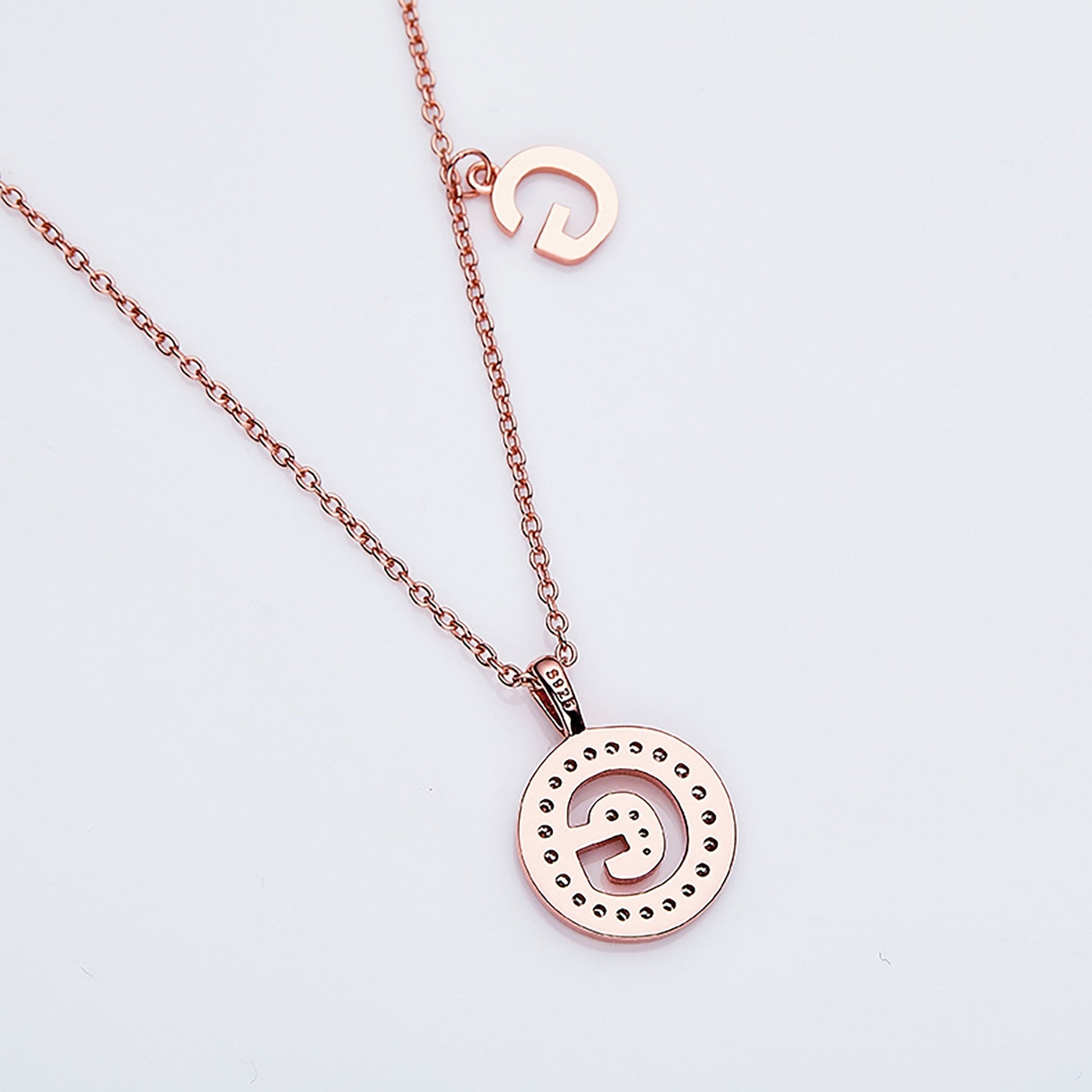 Customized "G" Letter Moissanite Diamond Necklace - farrellouise