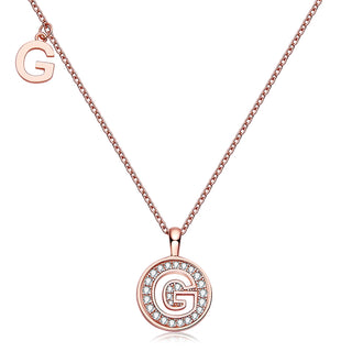 Customized "G" Letter Moissanite Diamond Necklace - farrellouise