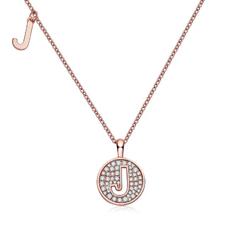Customized "J" Letter Moissanite Diamond Necklace - farrellouise