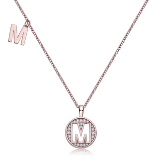 Customized "M" Letter Moissanite Diamond Necklace - farrellouise