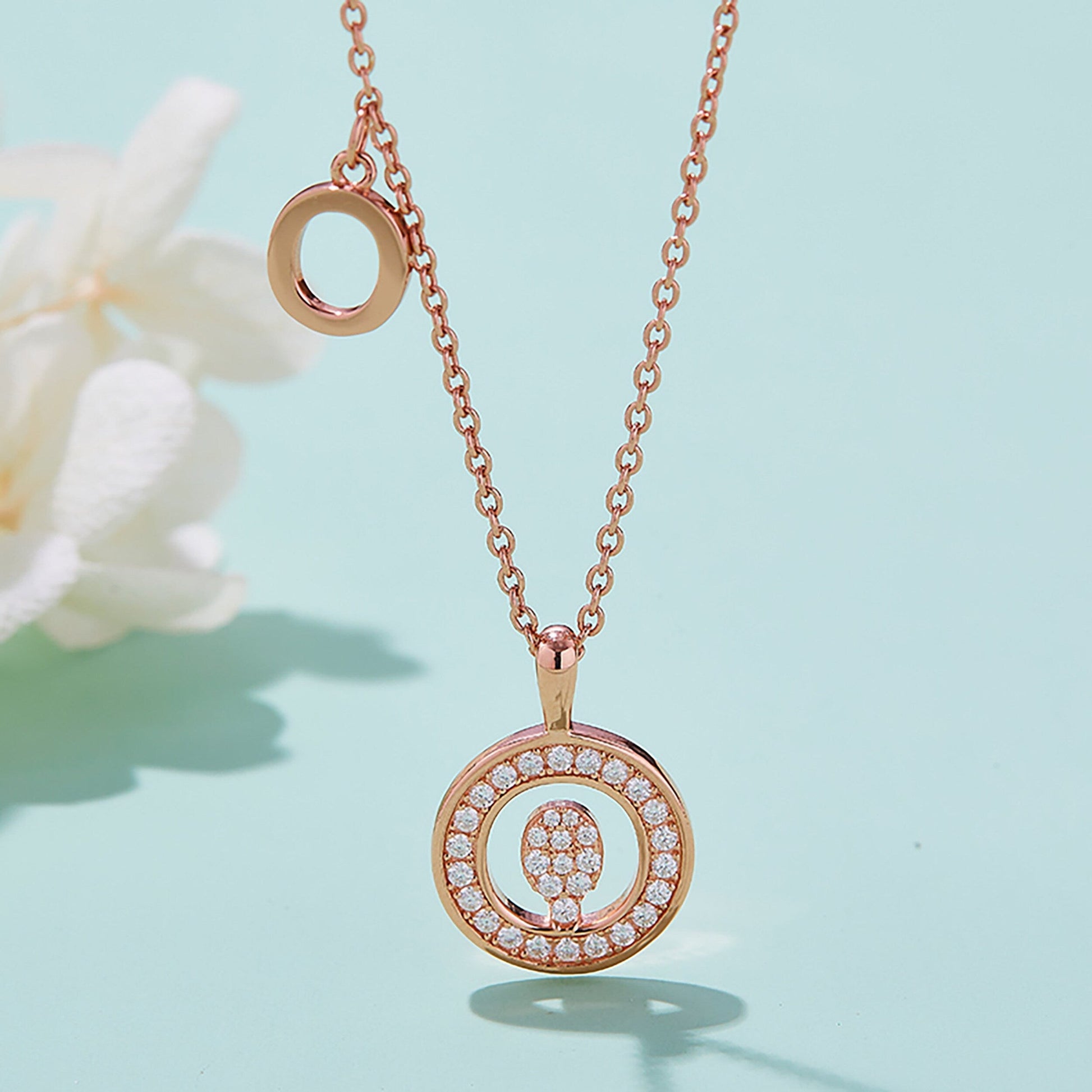 Customized "O" Letter Moissanite Diamond Necklace - farrellouise