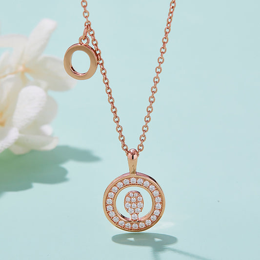 Customized "O" Letter Moissanite Diamond Necklace - farrellouise