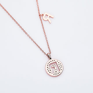 Customized "R" Letter Moissanite Diamond Necklace - farrellouise