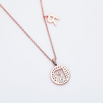Customized "R" Letter Moissanite Diamond Necklace - farrellouise