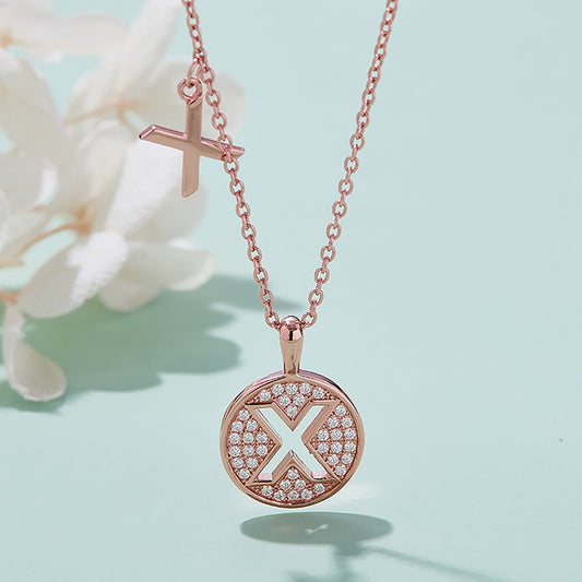 Customized "X" Letter Moissanite Diamond Necklace - farrellouise
