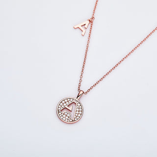 Customized "A" Letter Moissanite Diamond Necklace - farrellouise