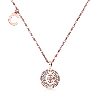 Customized "C" Letter Moissanite Diamond Necklace - farrellouise