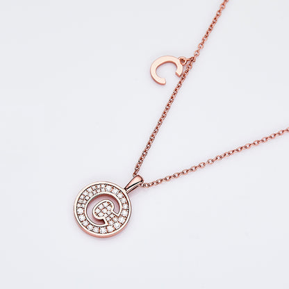 Customized "C" Letter Moissanite Diamond Necklace - farrellouise