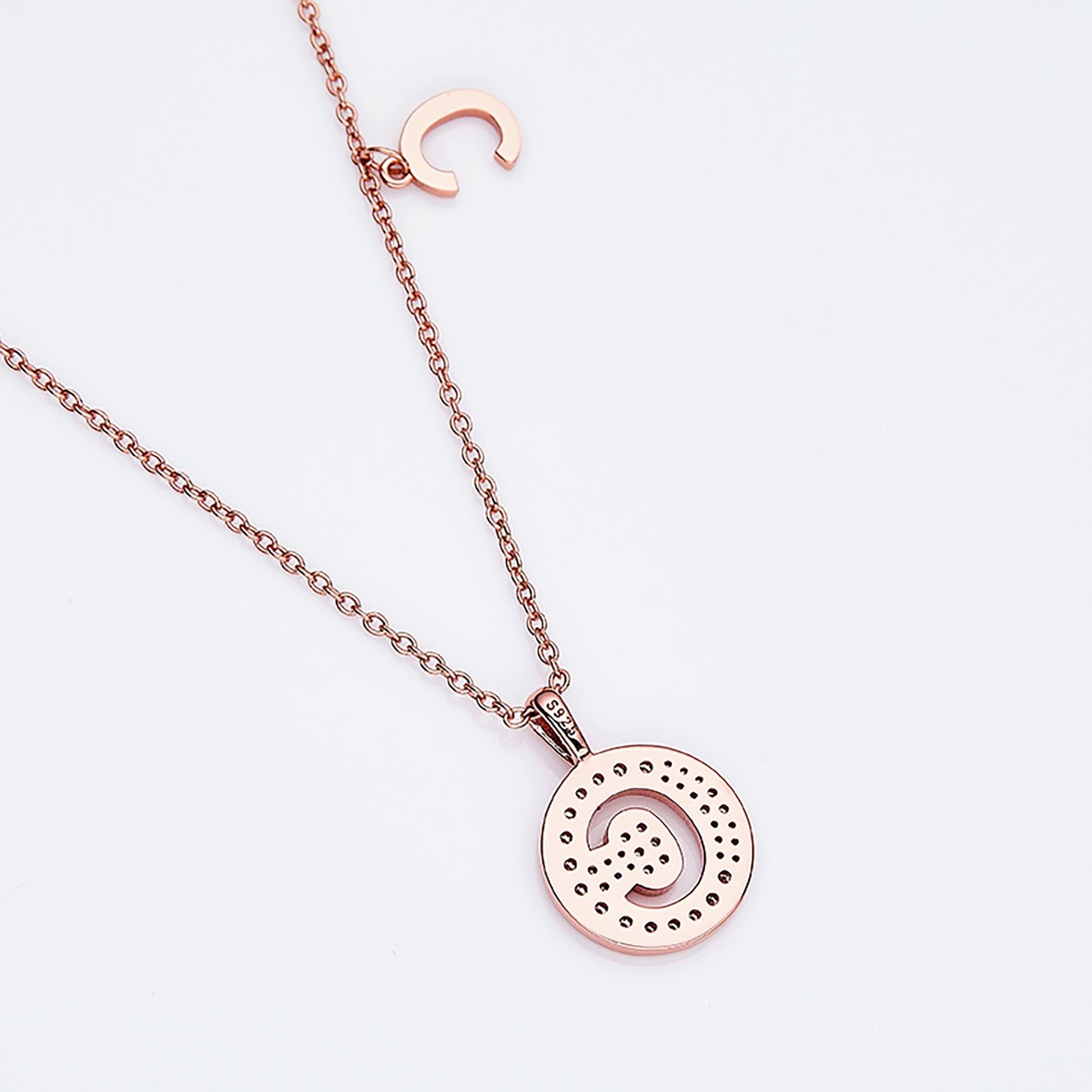 Customized "C" Letter Moissanite Diamond Necklace - farrellouise