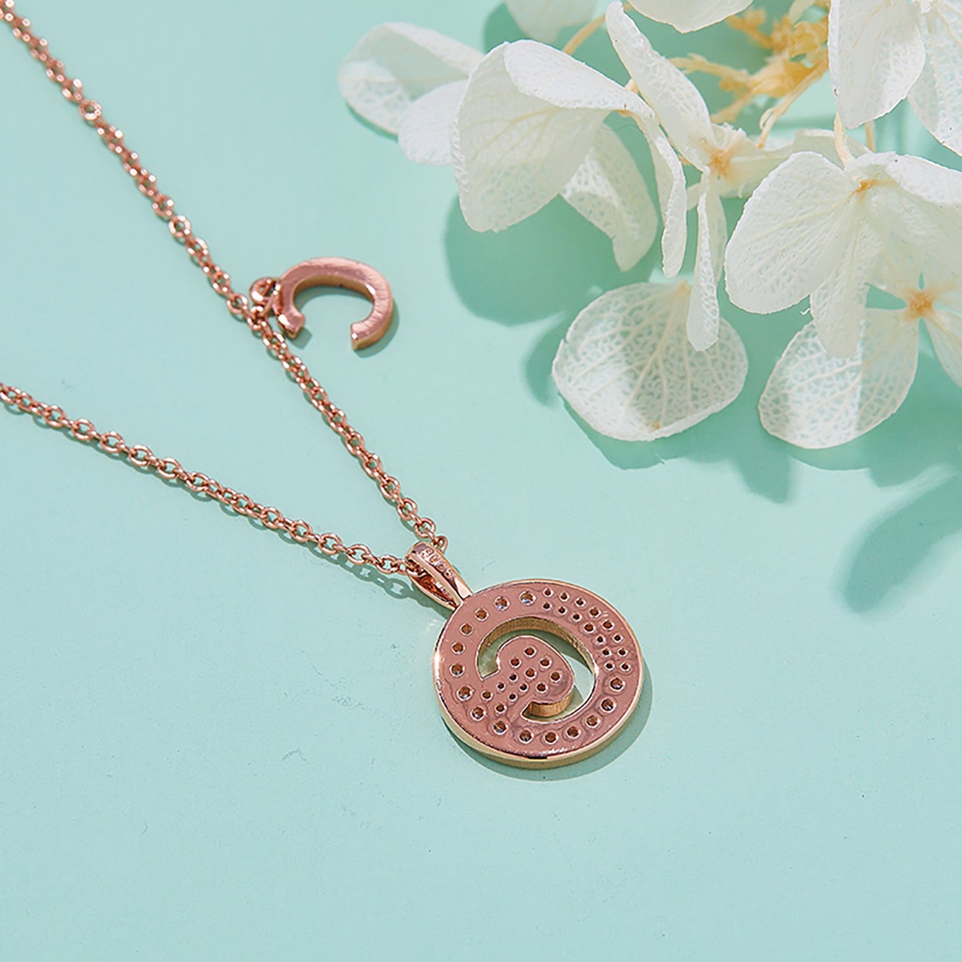 Customized "C" Letter Moissanite Diamond Necklace - farrellouise