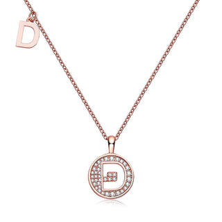 Customized "D" Letter Moissanite Diamond Necklace - farrellouise