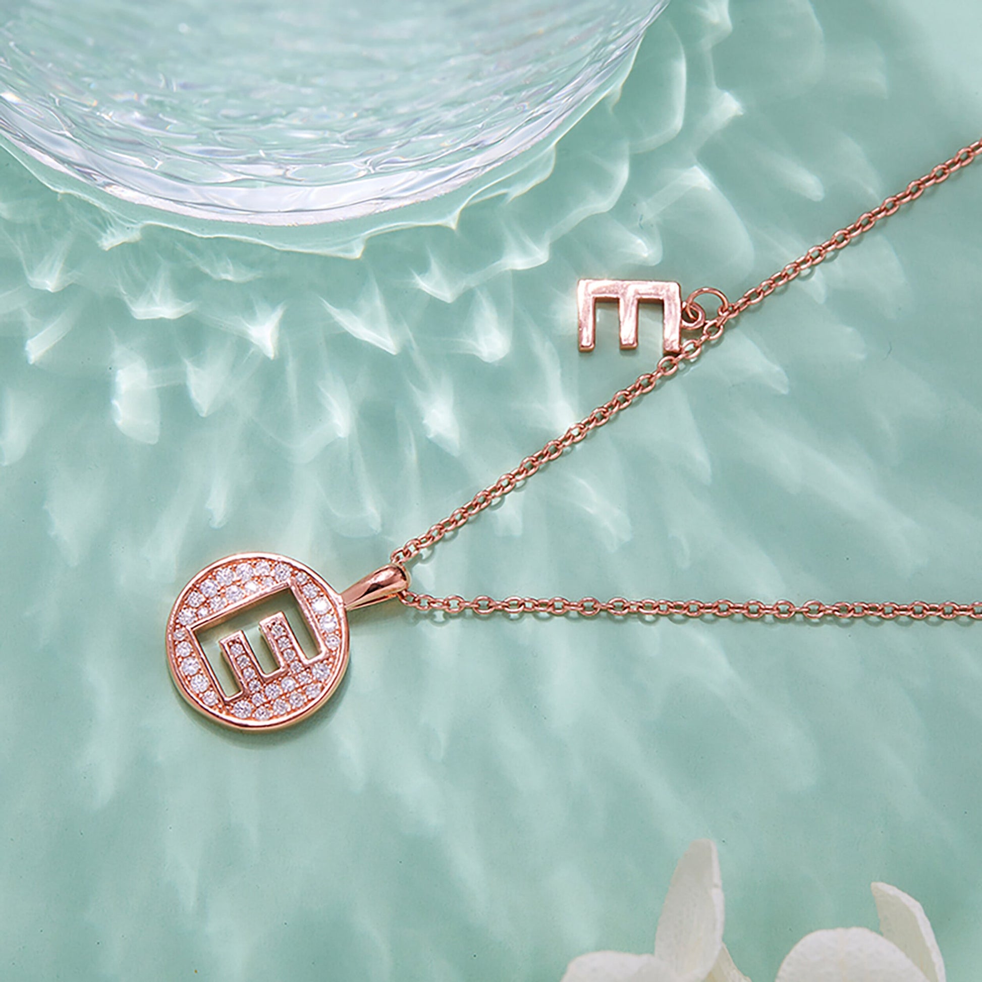 Customized "E" Letter Moissanite Diamond Necklace - farrellouise