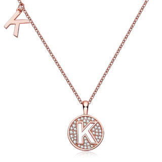 Customized "K" Letter Moissanite Diamond Necklace - farrellouise
