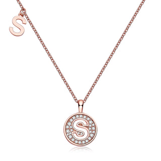 Customized "S" Letter Moissanite Diamond Necklace - farrellouise