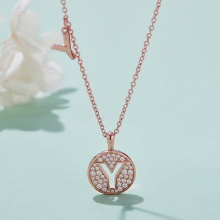 Customized "Y" Letter Moissanite Diamond Necklace - farrellouise