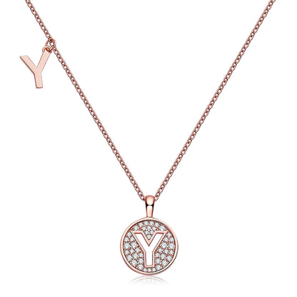 Customized "Y" Letter Moissanite Diamond Necklace - farrellouise